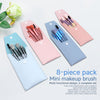 Factory Hot Sale 8 Pcs Mini Cute Travel Makeup Brushes Portable Cosmetics Soft Hair Makeup Brush Set Beauty Tools