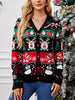 New Product Women's Christmas Reindeer Button Long Sleeve Cardigan Light Knitting Christmas Sweater Women
