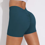 PASUXI Women's High Waist Yoga Shorts Scrunch Butt Quick-Dry Fitness Leggings V Waistband Gym Running Shorts for Women