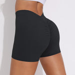 PASUXI Women's High Waist Yoga Shorts Scrunch Butt Quick-Dry Fitness Leggings V Waistband Gym Running Shorts for Women