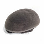 90% Light Density Full Fine Swiss Lace Real Natural Human Remy Hair Men Toupee With Knots Good Bleached