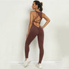 PASUXI Wholesale Custom Sports Bodysuits Jumpsuits for Women Backless One-Piece Gym Fitness Activewear Bodycon