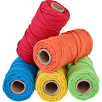 Hot Sale  4mm Diameter 100 Meters Long Cotton Polyester Strings Rope Macrame Braided Cord for Knitt
