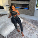 Women off Shoulder Two Piece Summer Outfits Women's Suits Custom Blank Skinny Ladies Tracksuits Clothing