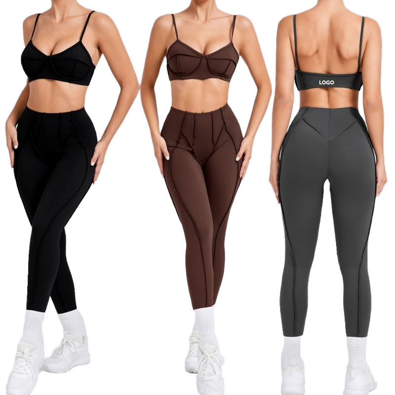 PASUXI Quick-Drying Seamless Backless Workout Active Wear Gym Clothes Suit Women High Waist Fitness Running Tight Yoga Suit