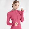 PASUXI New Arrival Long Sleeve Lightweight Sportswear Coat Thumb Hole Zipper Jacket Yoga Top Slim Gym Female Yoga Coat