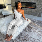 Women off Shoulder Two Piece Summer Outfits Women's Suits Custom Blank Skinny Ladies Tracksuits Clothing