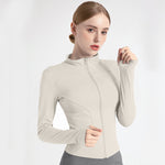 PASUXI New Arrival Long Sleeve Lightweight Sportswear Coat Thumb Hole Zipper Jacket Yoga Top Slim Gym Female Yoga Coat