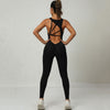 PASUXI Wholesale Custom Sports Bodysuits Jumpsuits for Women Backless One-Piece Gym Fitness Activewear Bodycon